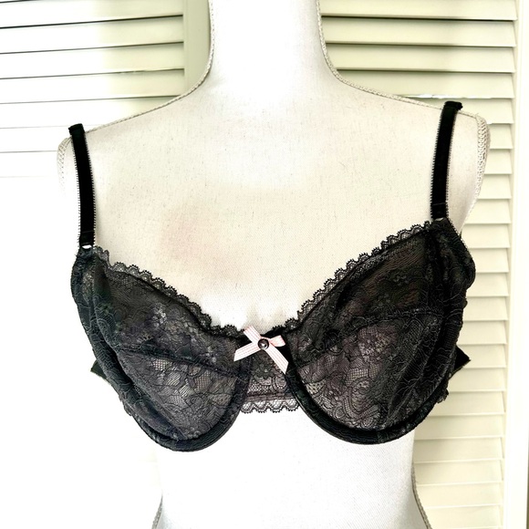 Bundle 3 Elle MacPherson Intimates Bras 32DD Black Lace Peach Underwire - Picture 4 of 12